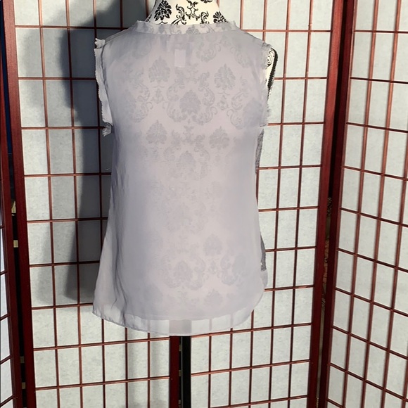 Ann Taylor LOFT silver sequin blouse - Picture 4 of 5